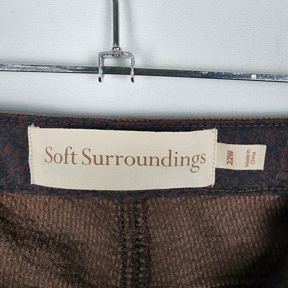 NWT Soft Surroundings Corduroy Girlfriend Pants Womens Size 22W Coffee Bean - Picture 5 of 6
